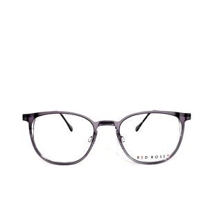 Womens Red Rose Gray Crystal Designer Eyeglasses Frames 50-19-145 Handmade Japan